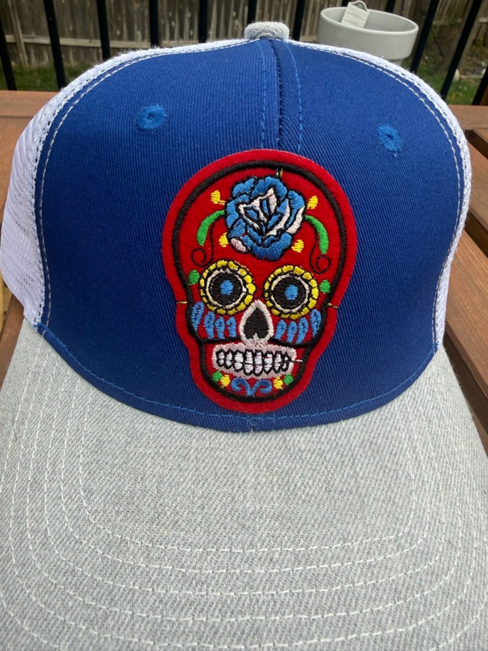 Sugar Skull (Dia de los muertos) Cinco De Mayo, Fiesta Trucker Hat w/SnapBack